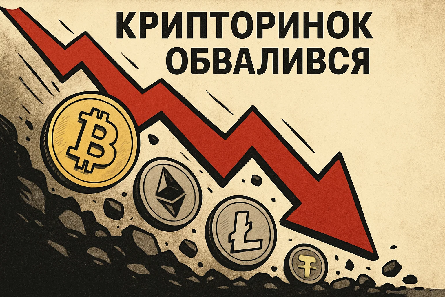 Крипторинок обвалився: причини падіння і що робити новачкам