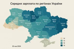 Середня зарплата по регіонах України: де платять більше у 2025